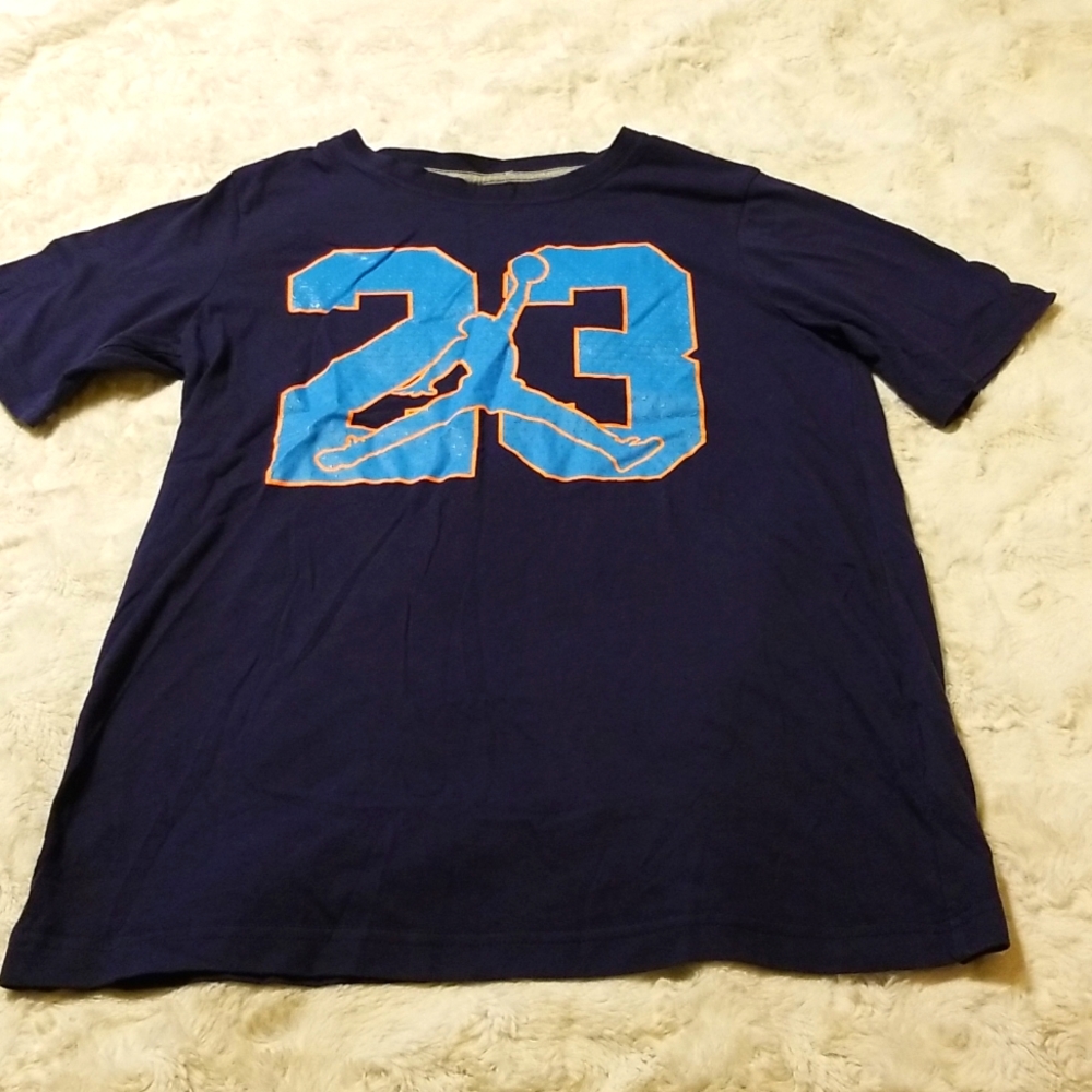 Jordan Graphic Youth Tshirt Blue Size Xlarge